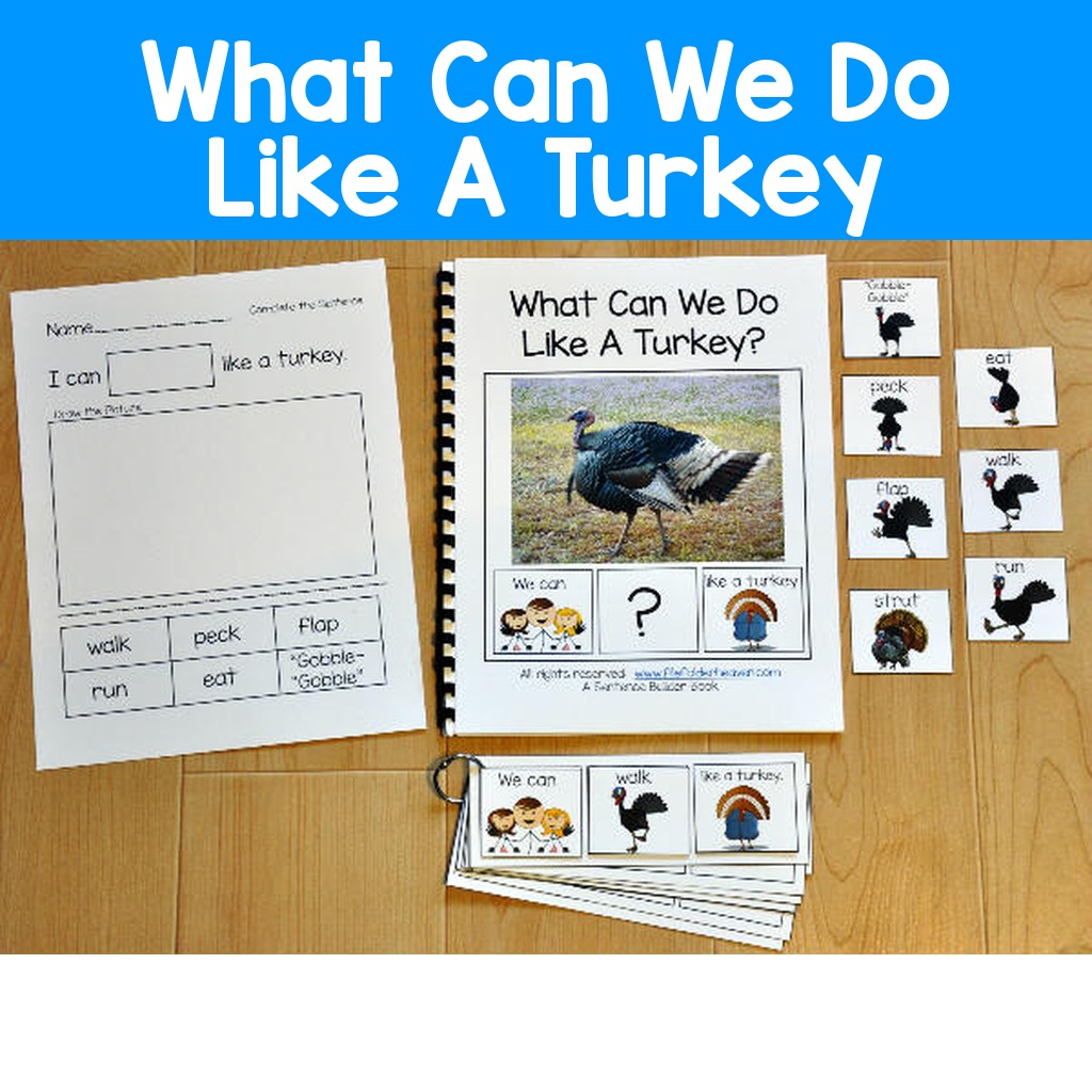 Sentence Builder Adapted Book--"What Can We Like a Turkey?"