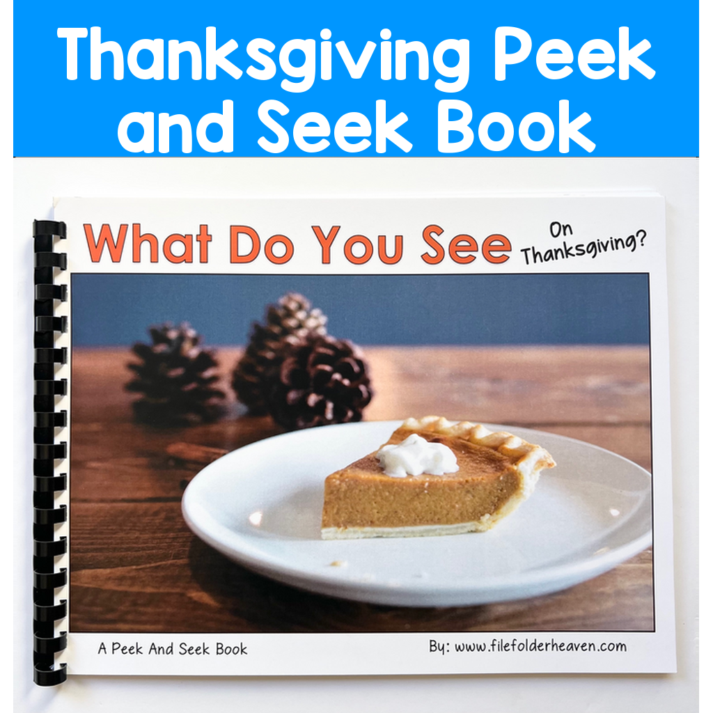 Thanksgiving Peek And Seek Book (With Real Photos)