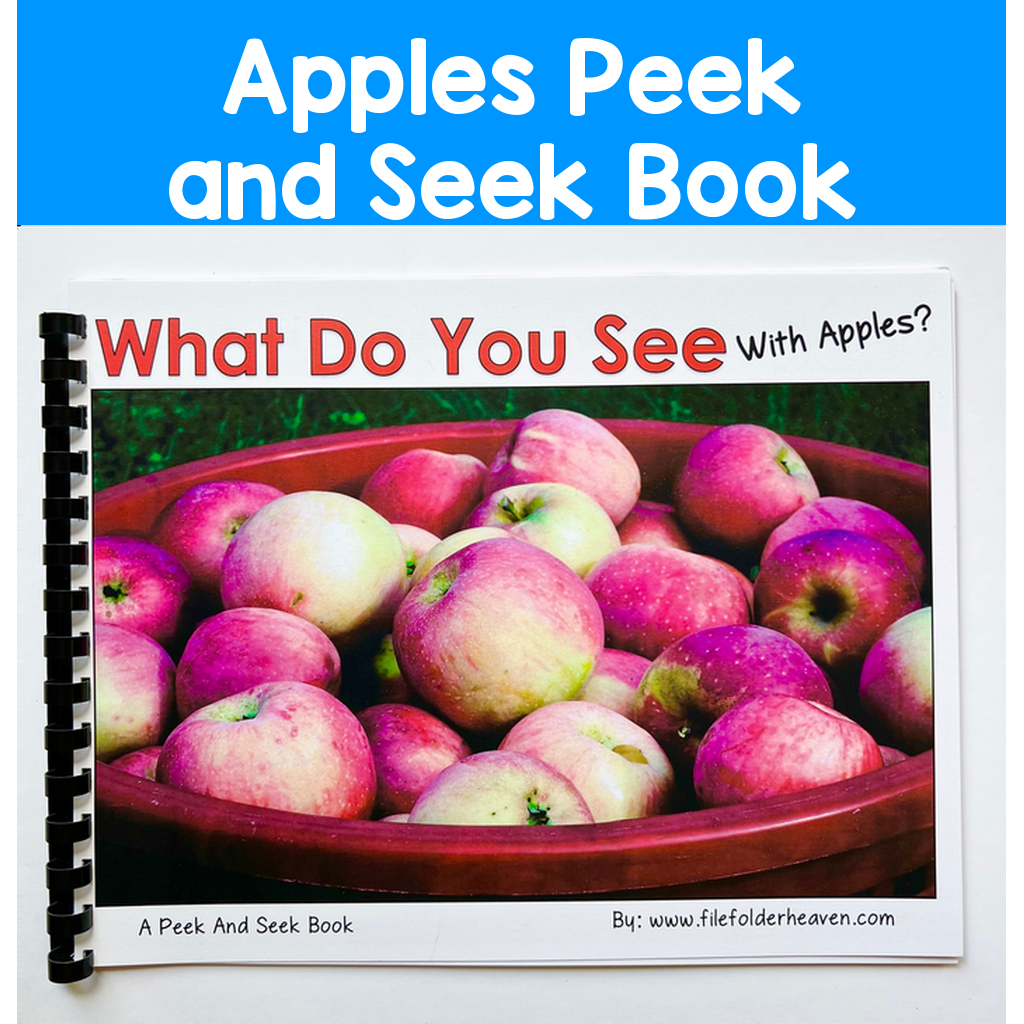 Apples Peek And Seek Book (With Real Photos)