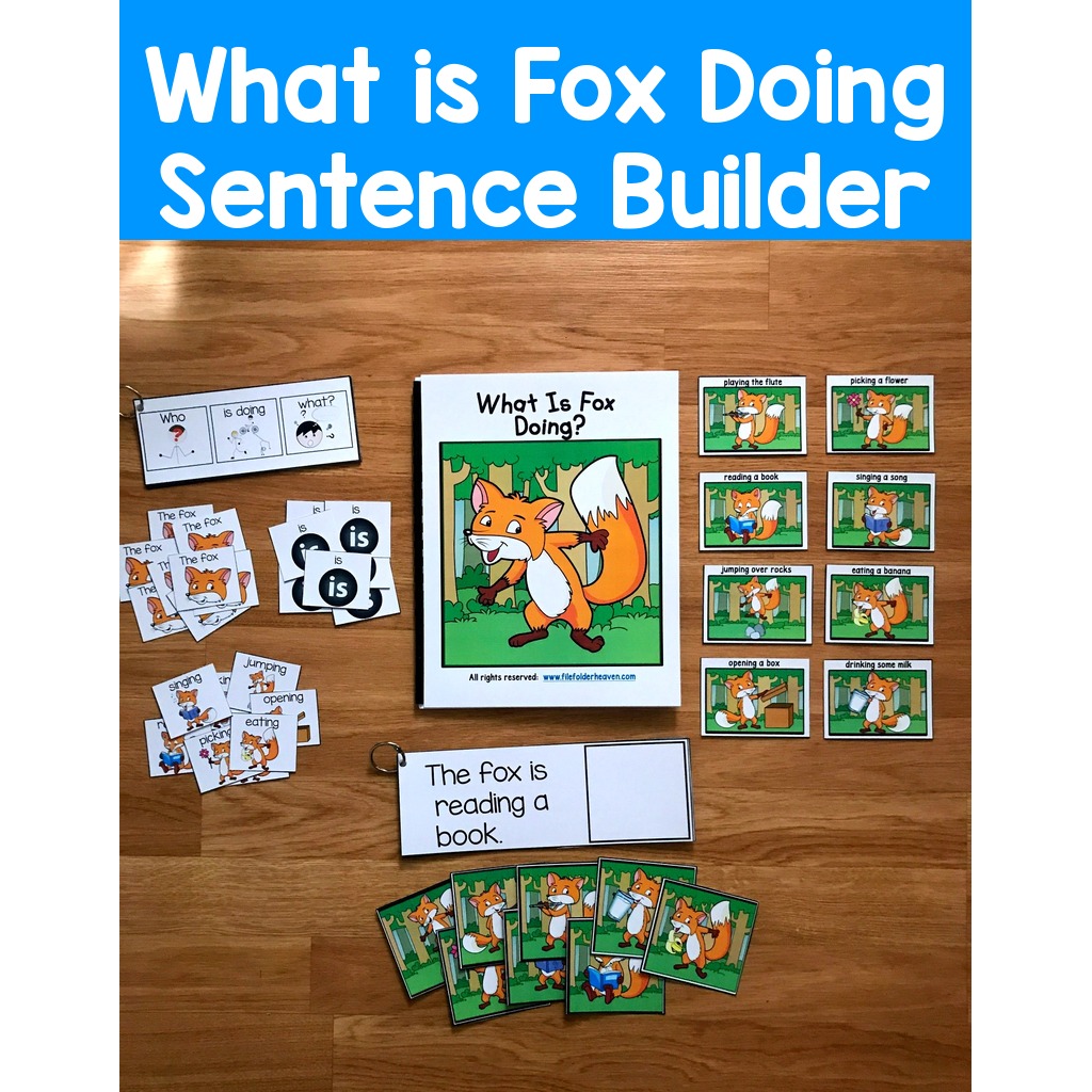 Fox Sentence Builder Book:  "What is Fox Doing?