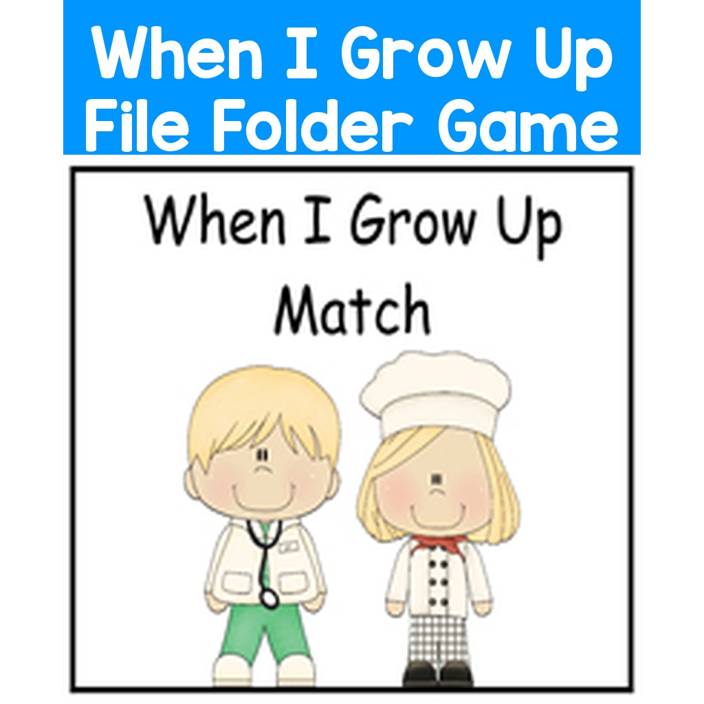 When I Grow Up File Folder Game