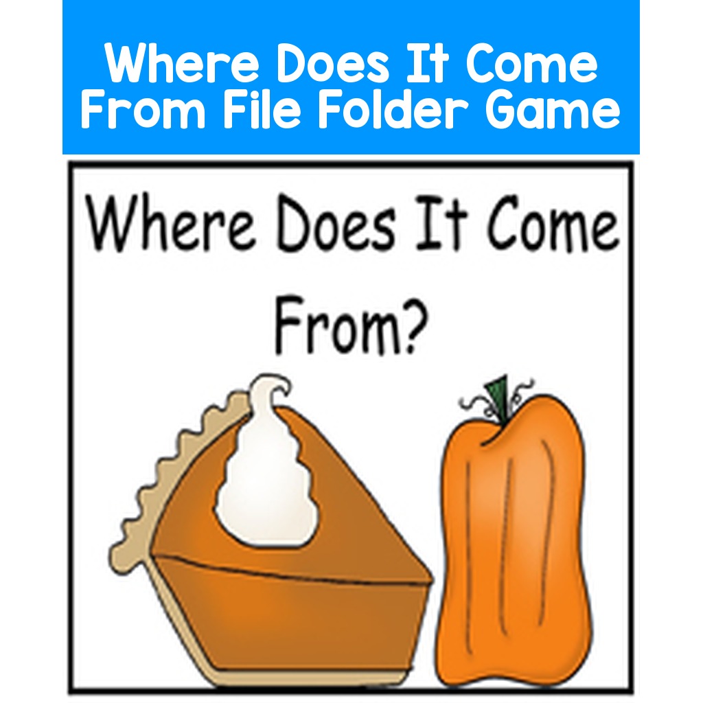 Where Does It Come From File Folder Game