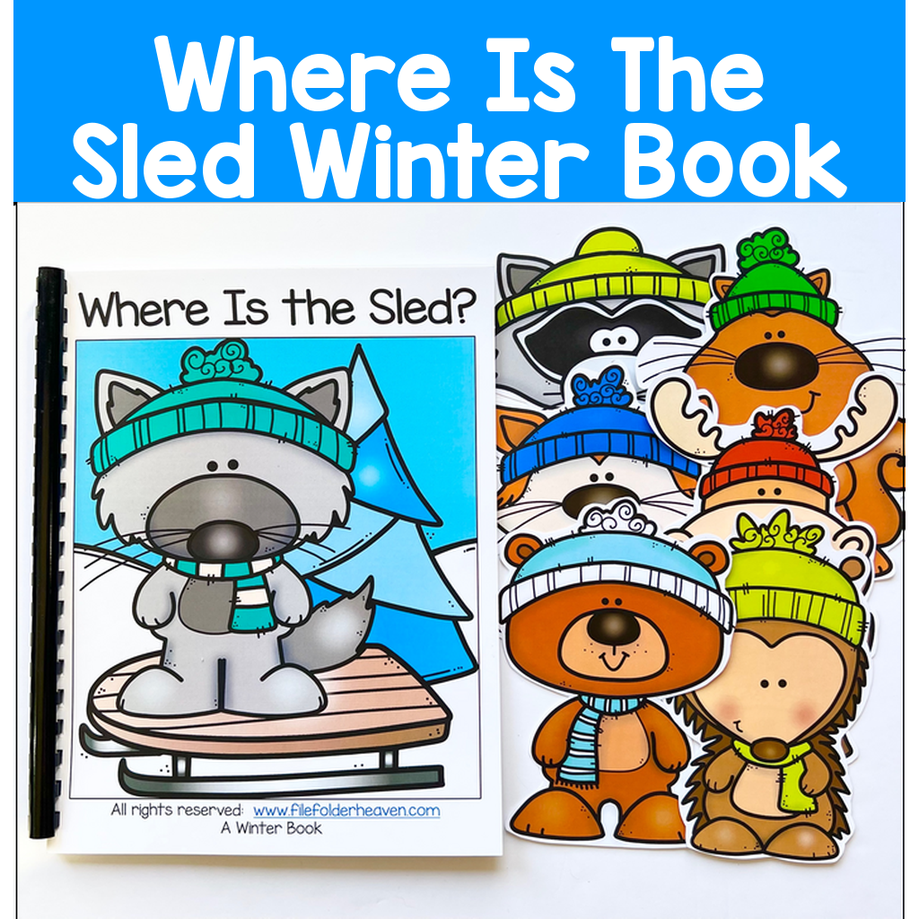 Winter Adapted Book:  "Where Is The Sled?"