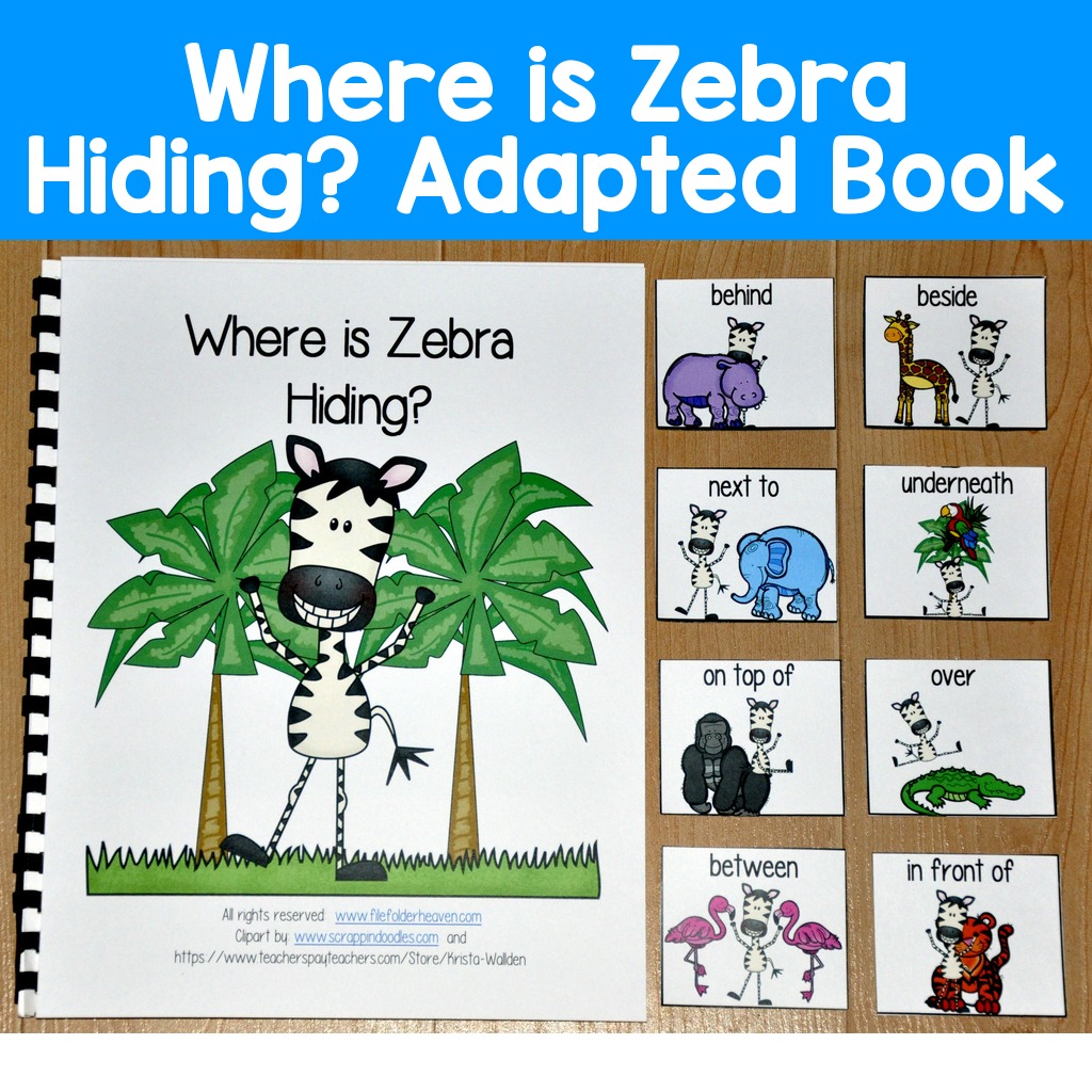 "Where is Zebra Hiding" Adapted Book