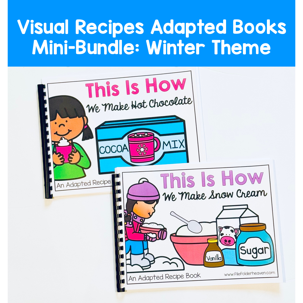 Visual Recipes Adapted Books Mini-Bundle: Winter Theme