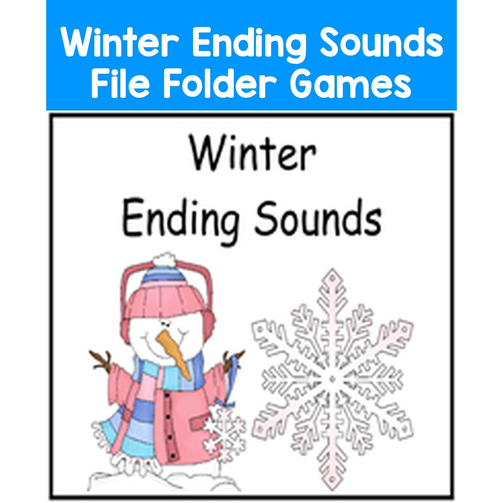 Winter Ending Sounds File Folder Games