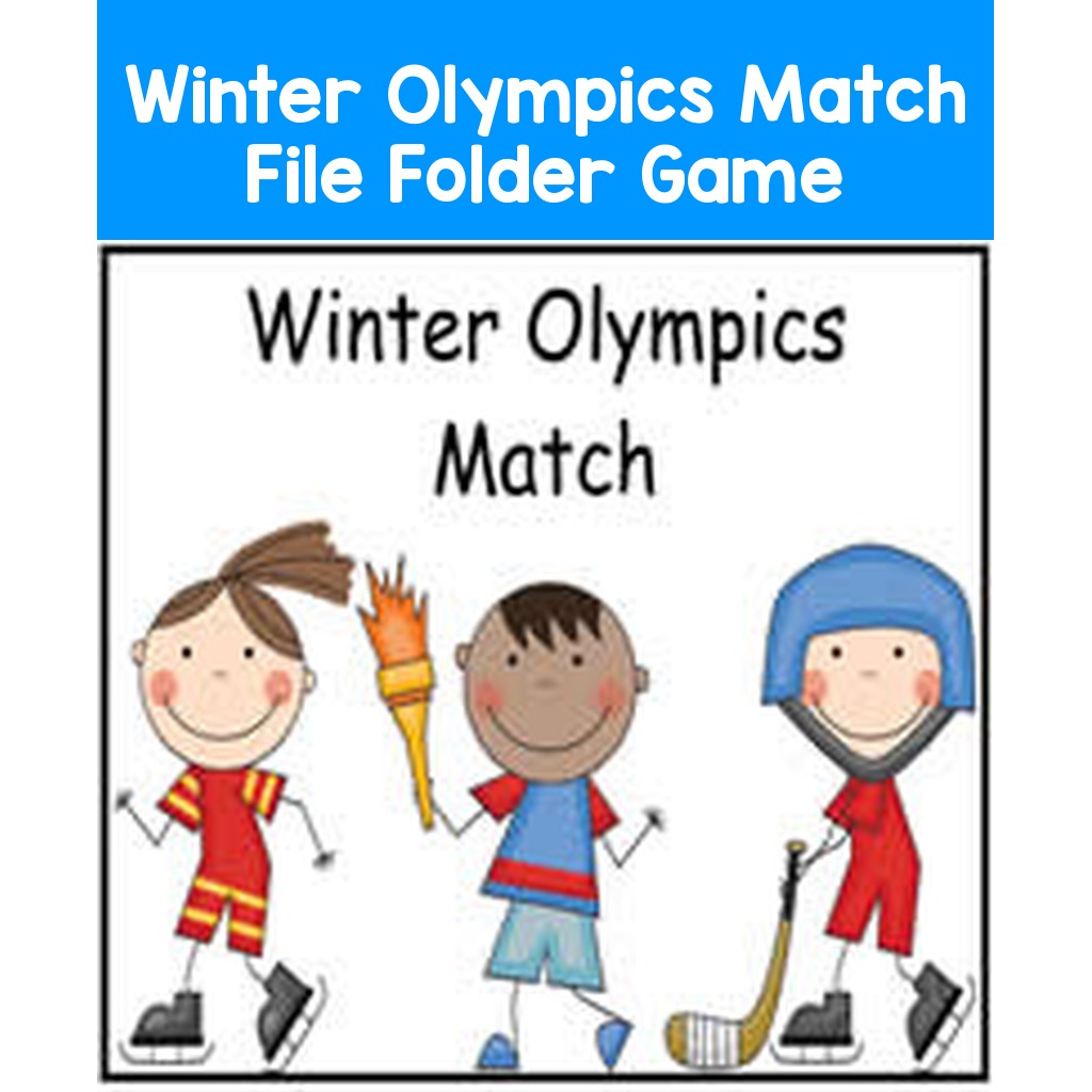 Winter Olympics Match File Folder Game