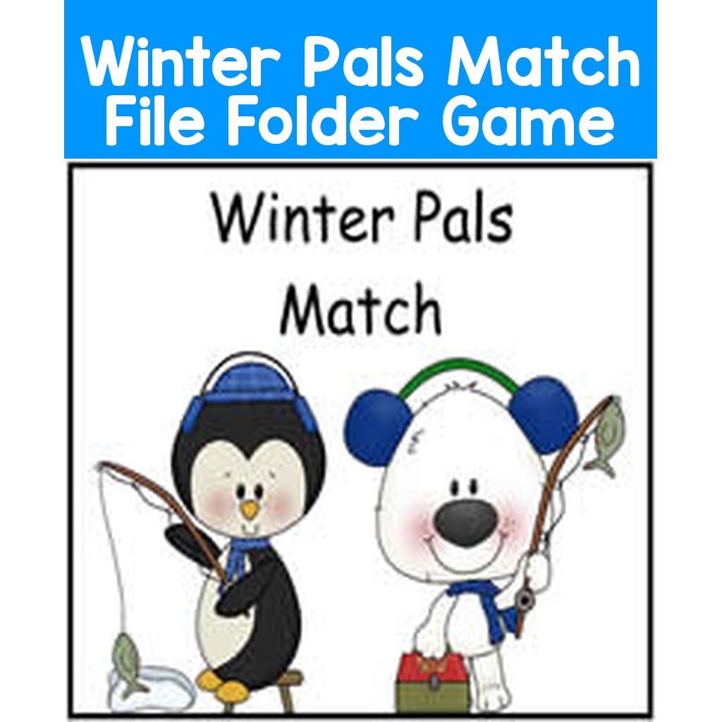 Winter Pals Match File Folder Game