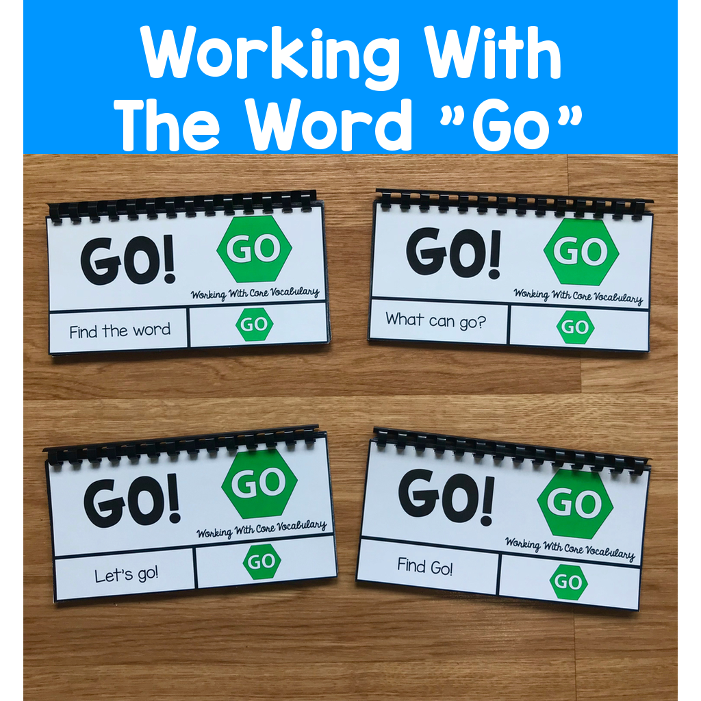 Core Vocabulary Flip Books:  "Working With the Word Go"