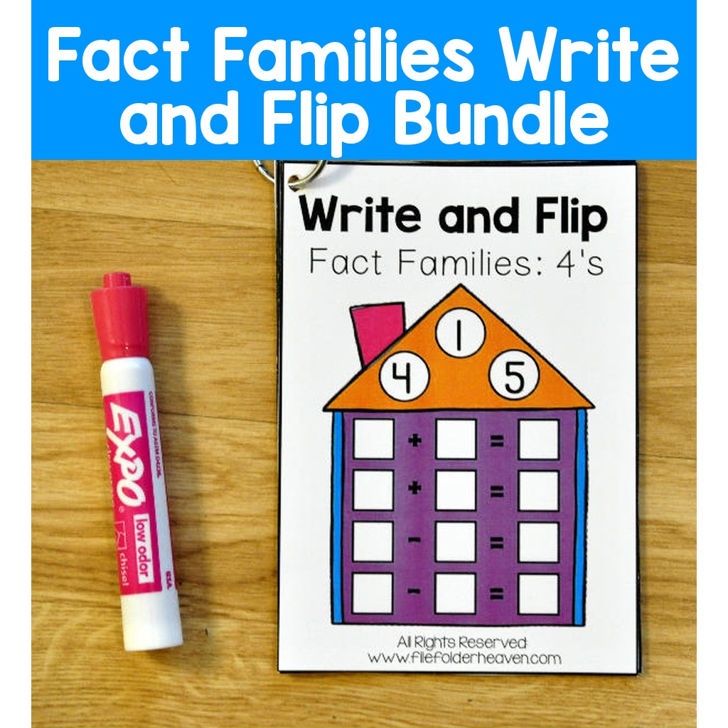 Fact Families Write and Flip Bundle