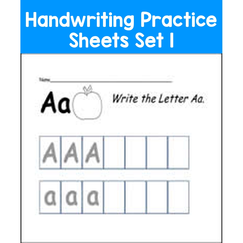 Handwriting Practice Sheets Set 1