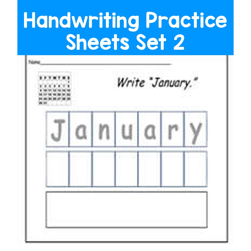 Handwriting Practice Sheets Set 2