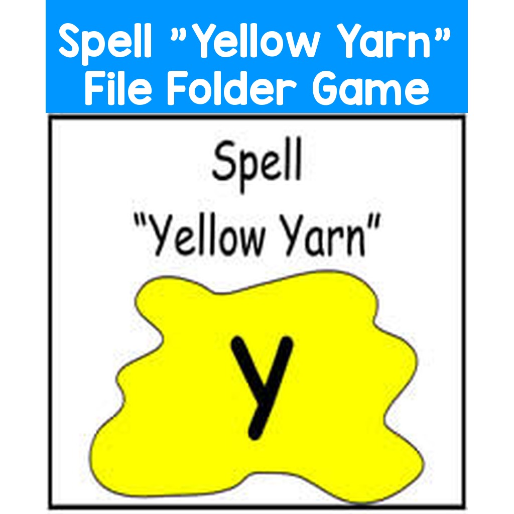 Spell "Yellow Yarn" File Folder Game